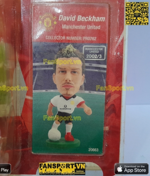 Tượng Beckham 7 Manchester United 2002 2003 away corinthian PRO762
