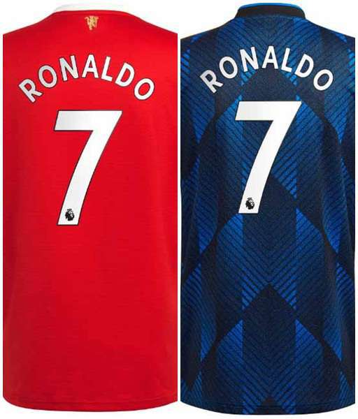 Nameset Ronaldo 7 Manchester United 2021 2022 white Premier League