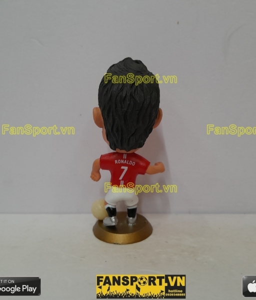 Tượng Ronaldo 7 Manchester united 2007 2008 2009 home red kodoto ball