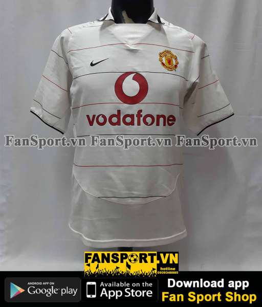 Áo Ronaldo 7 Manchester United 2003-2006 third shirt jersey white