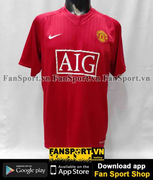 Áo đấu Manchester United 2007-2008-2009 home shirt jersey red