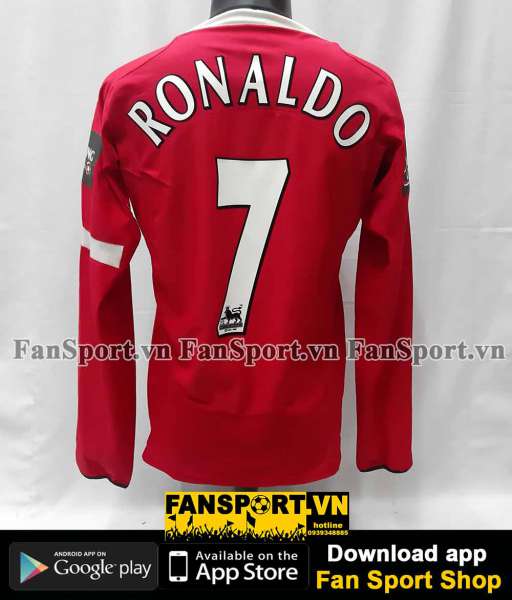Áo Ronaldo 7 Manchester United League Cup final 2006 home shirt jersey