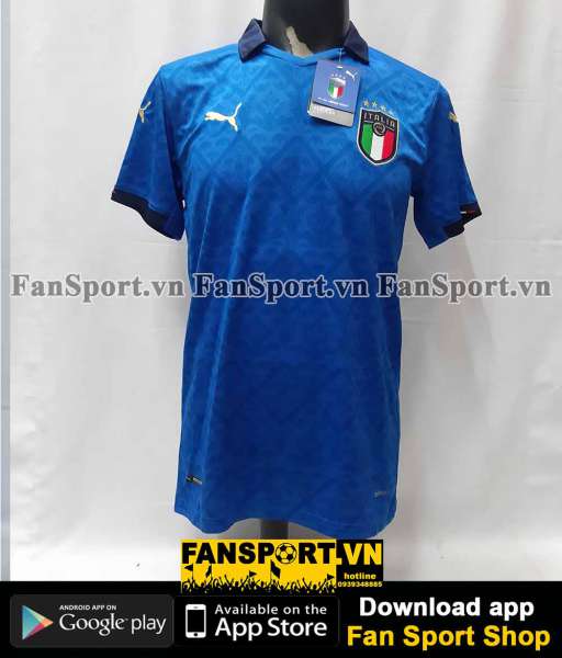 Áo đấu Italy 2020-2021 Euro home shirt jersey blue M BNWT 756468