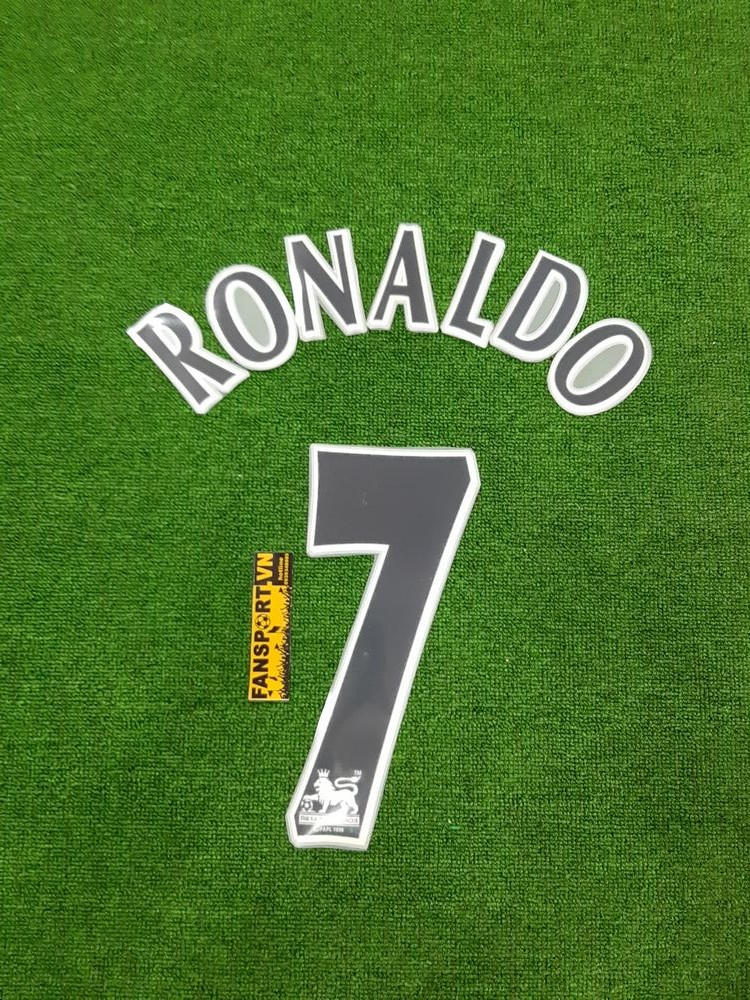 Nameset Ronaldo 7 Manchester United Premier League 2003 2007 black