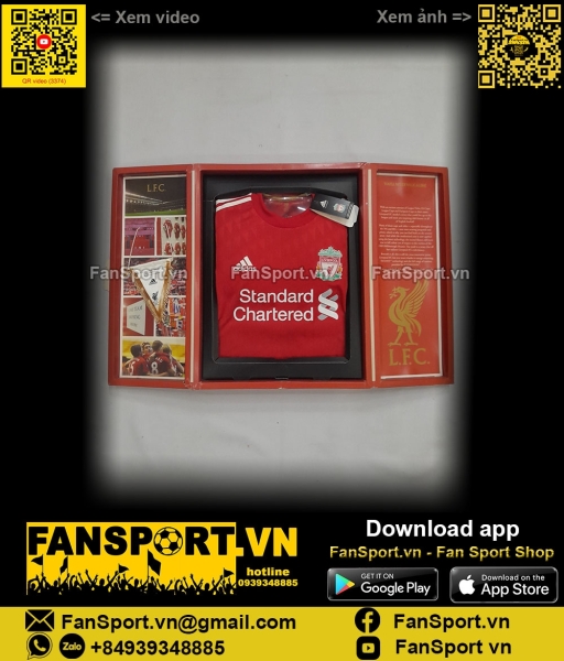 Box áo Liverpool 2010 2012 Adidas Techfit home authentic shirt  BNWT L