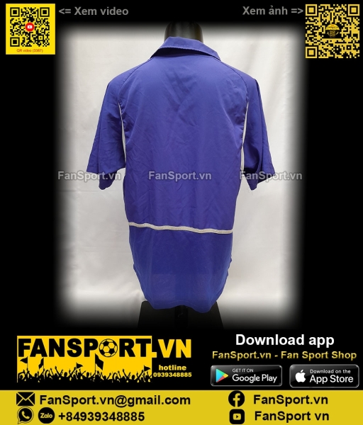 Áo đấu Brazil 2002-2003-2004 away shirt jersey blue Nike