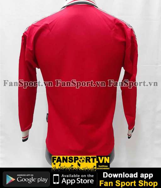 Áo đấu Manchester United 1998-1999-2000 home shirt jersey long slevess