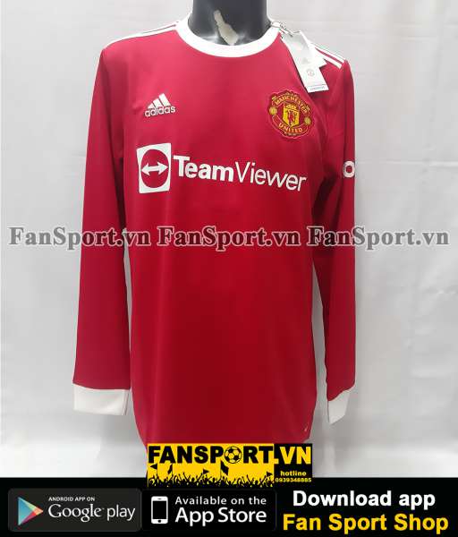 Áo đấu Manchester United 2021 2022 home shirt long jersey L red GR3779