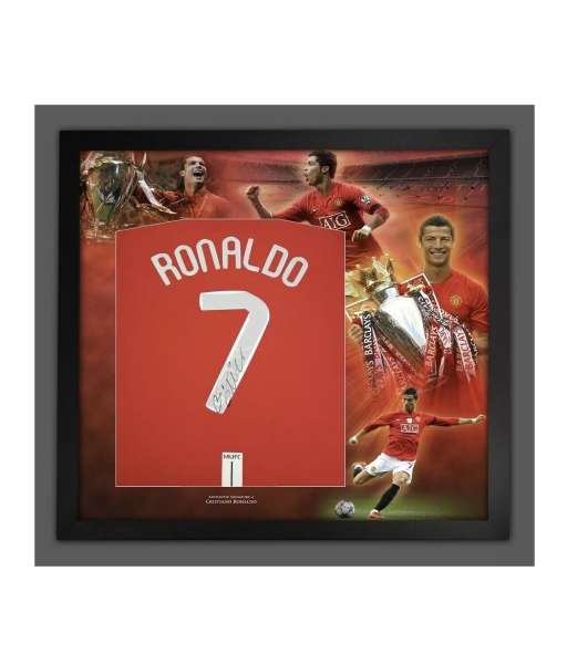 Frame chữ ký Ronaldo 7 Manchester United 2007 2008 2009 sign shirt COA