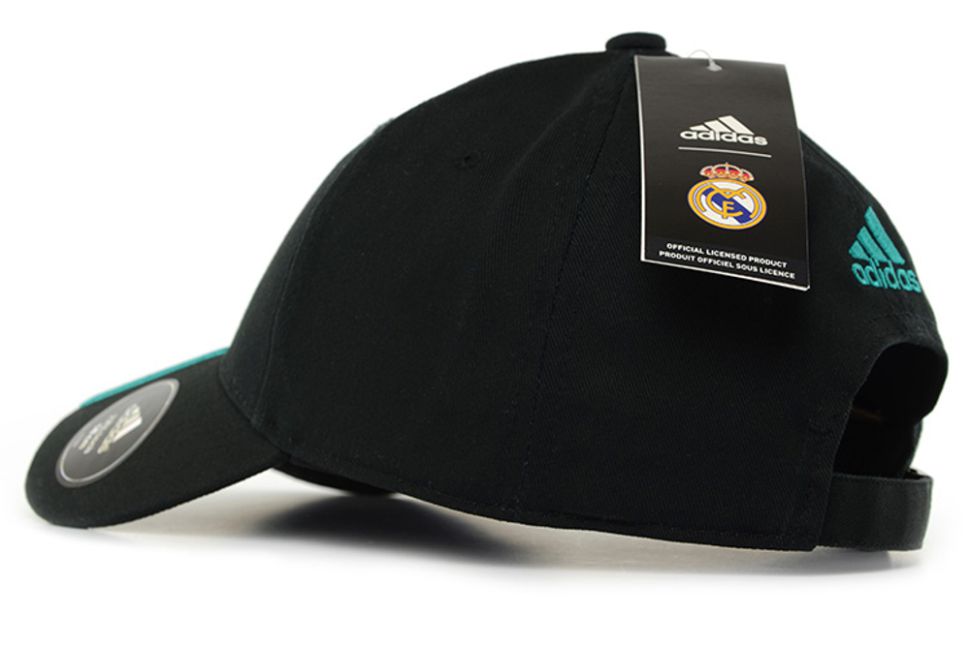 Nón Real Madrid 2017 2018 away black cap Adidas BR771 BNWT 54cm hat
