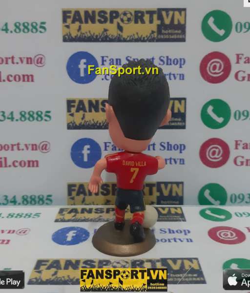 Tượng David Villa Spain 7 2012-2013 home red kodoto
