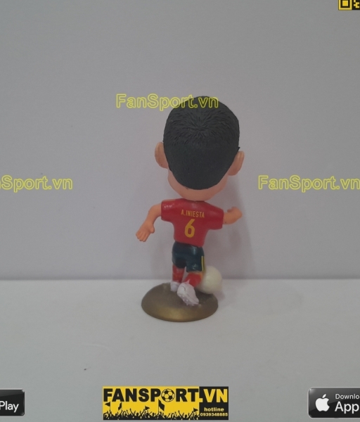 Tượng Iniesta 6 Spain 2012 2013 home red kodoto soccerwe Tây Ban Nha