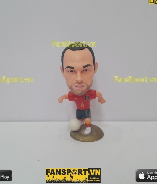 Tượng Iniesta 6 Spain 2012 2013 home red kodoto soccerwe Tây Ban Nha