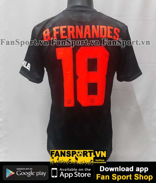 Áo Bruno Fernandes 18 Manchester United 2019-2020 third shirt jersey
