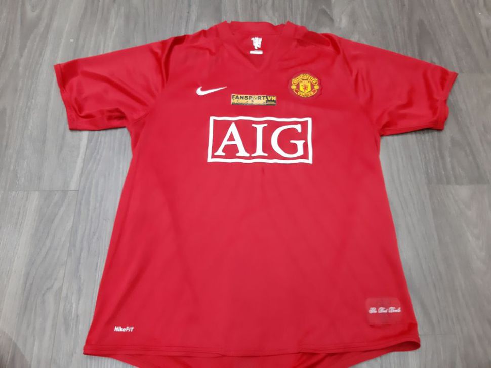 Áo Đấu Manchester United 2007-2008-2009 Home Shirt Jersey Red 237924 |  Fansport.Vn