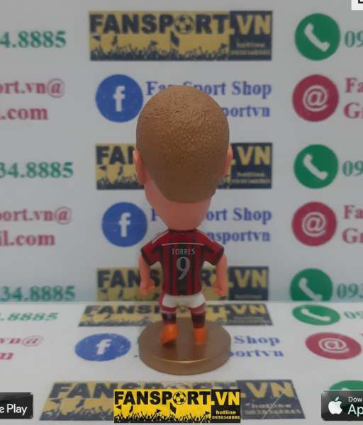 Tượng Fernando Torres 9 AC Milan 2014-2015 home red black kodoto