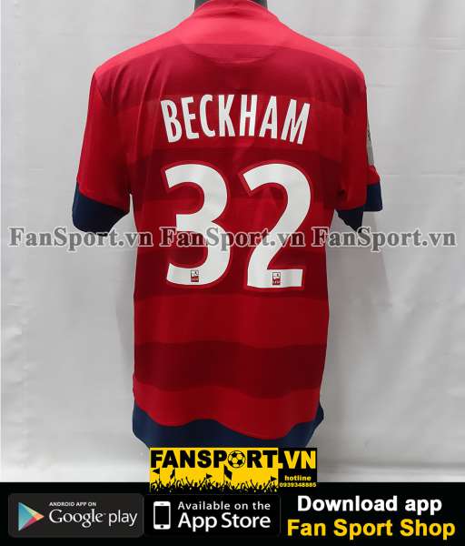 Áo đấu Beckham #32 PSG 2012 2013 away shirt jersey red