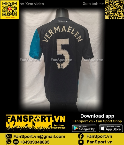 Box Arsenal 2011-2012 Vermaelen 5 away shirt jersey blue Nike423983