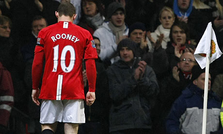 Nameset Rooney 10 Manchester United Premier League 2007 2013 white