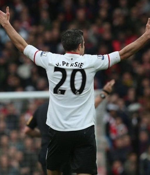 Nameset Van Persie 10 Manchester United Premier League 2012 2013 black