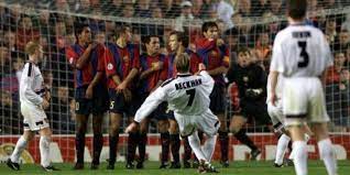Tượng Beckham 7 Manchester United 1997 1998 1999 away Champion League