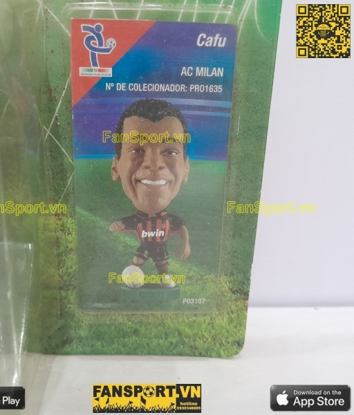 Tượng Cafu 2 AC Milan 2006 2007 home corinthian bola blister PRO1635