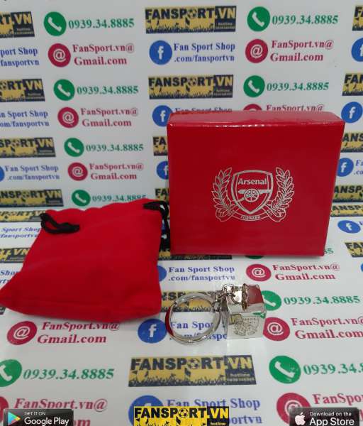 Móc khóa logo Arsenal hộp màu đỏ red box key