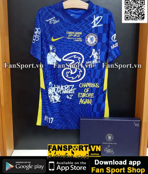 Box áo Chelsea Champion League Winner 2021 Forty Two limited shirt 117