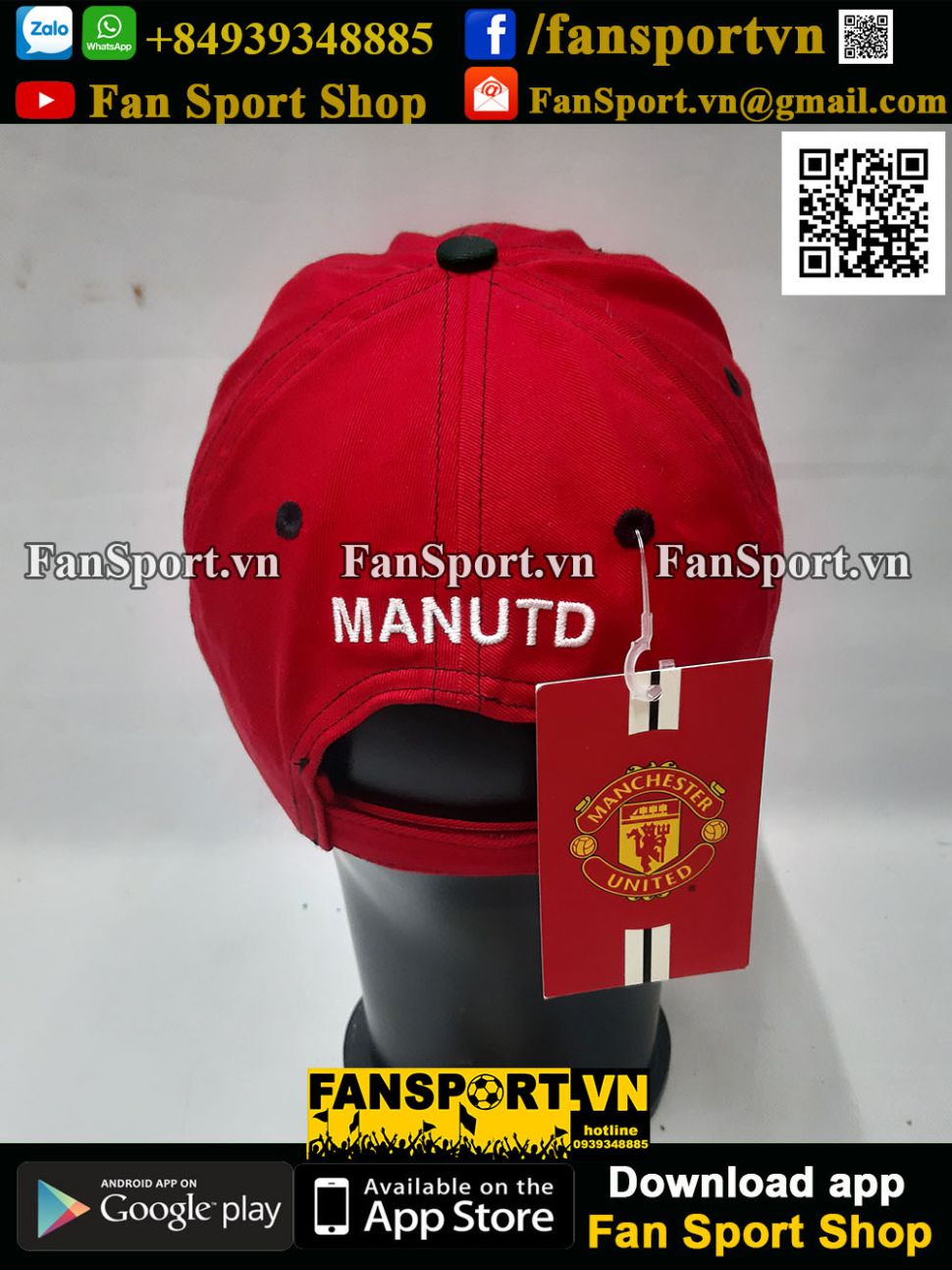 Nón Manchester United Asia Tour 2009 red cap hat BNWT 2010