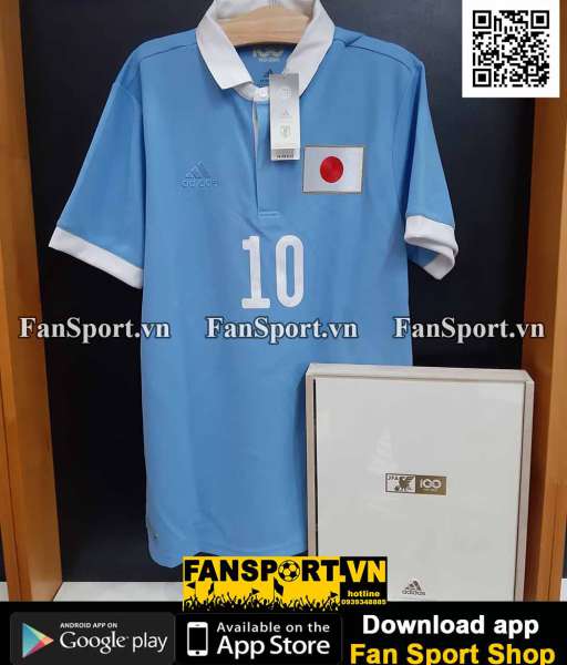 Box áo Minamino 10 Japan 100th years 1921-2021 home shirt jersey Nhật