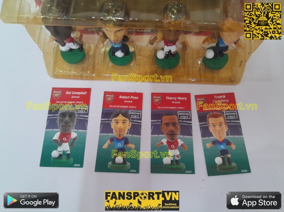 Box tượng Arsenal 2002 2003 corinthian Pack set ProStars figure