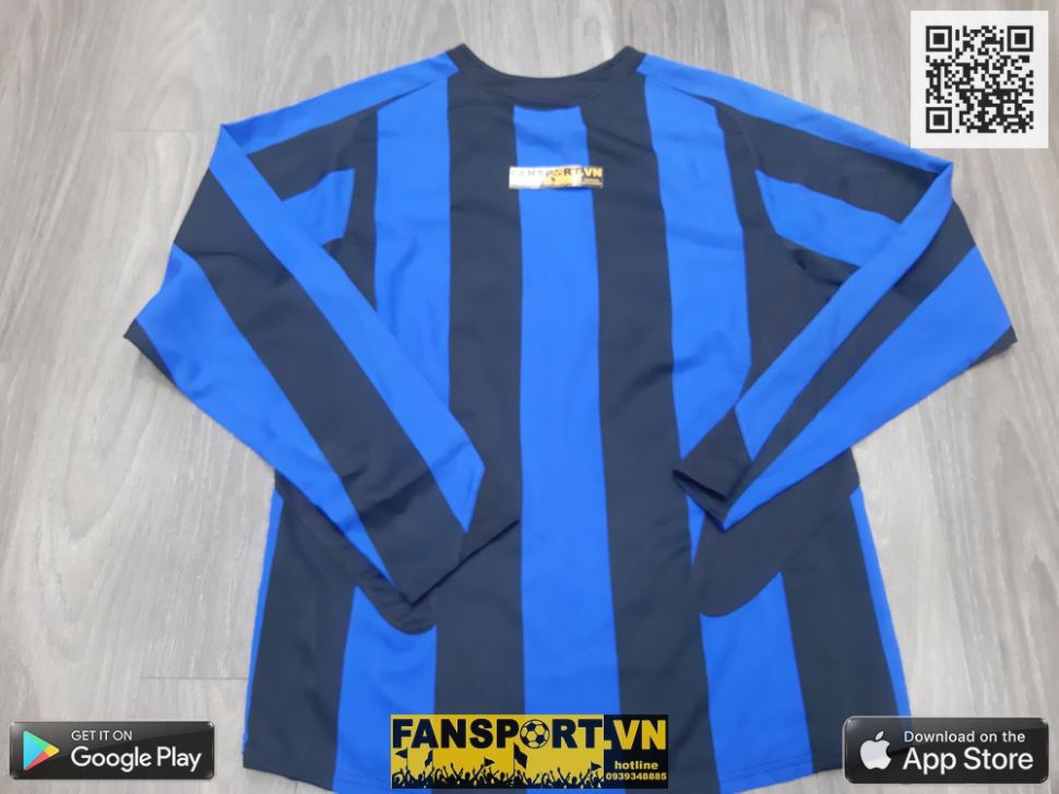 Áo đấu Inter Milan 2005 2006 home blue black jersey shirt long slevess