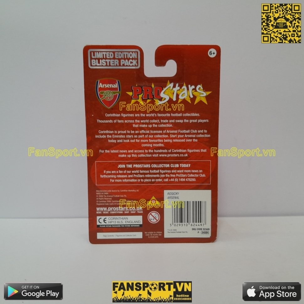 Tượng Rosicky 7 Arsenal 2008-2009-2010 home corinthian blister PRO1809
