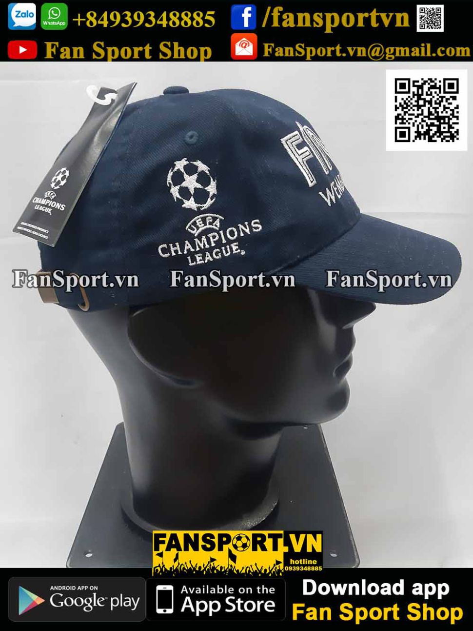 Nón Champion League Final 2013 Bayern Munich Dortmund blue cap hat