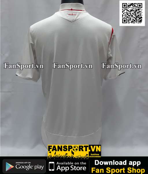 Áo đấu England 2005-2006-2007 home shirt jersey white L