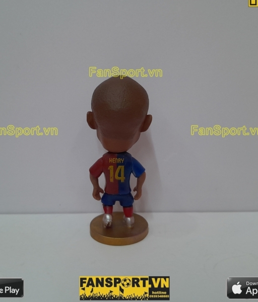 Tượng Henry 14 Barcelona 2008 2009 home red blue kodoto soccerwe