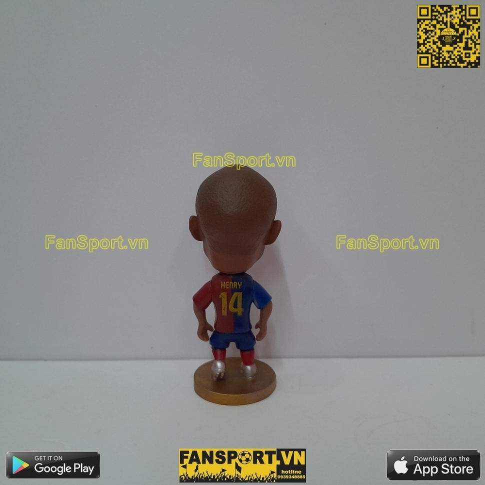 Tượng Henry 14 Barcelona 2008 2009 home red blue kodoto soccerwe