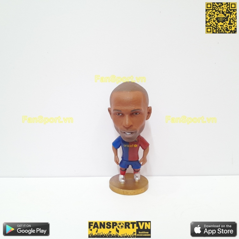 Tượng Henry 14 Barcelona 2008 2009 home red blue kodoto soccerwe