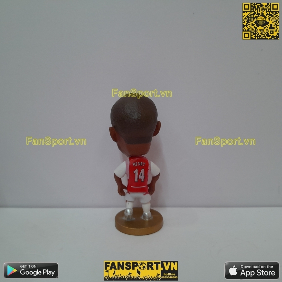 Tượng Thierry Henry 14 Arsenal 2002 2003 2004 home red soccerwe