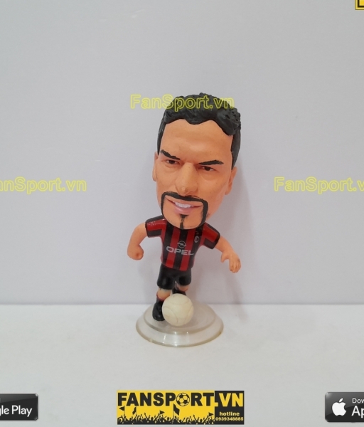 Tượng Roberto Baggio 18 AC Milan 1995 1996 1997 home red blak kodoto