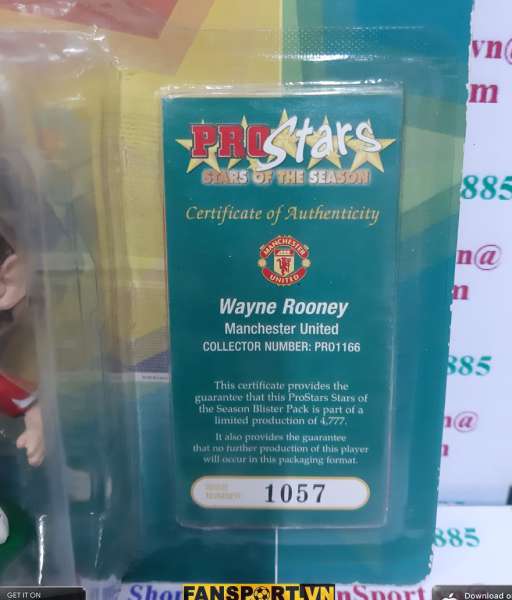 Tượng Rooney Manchester United 2004 2005 2006 home corinthian PRO1166
