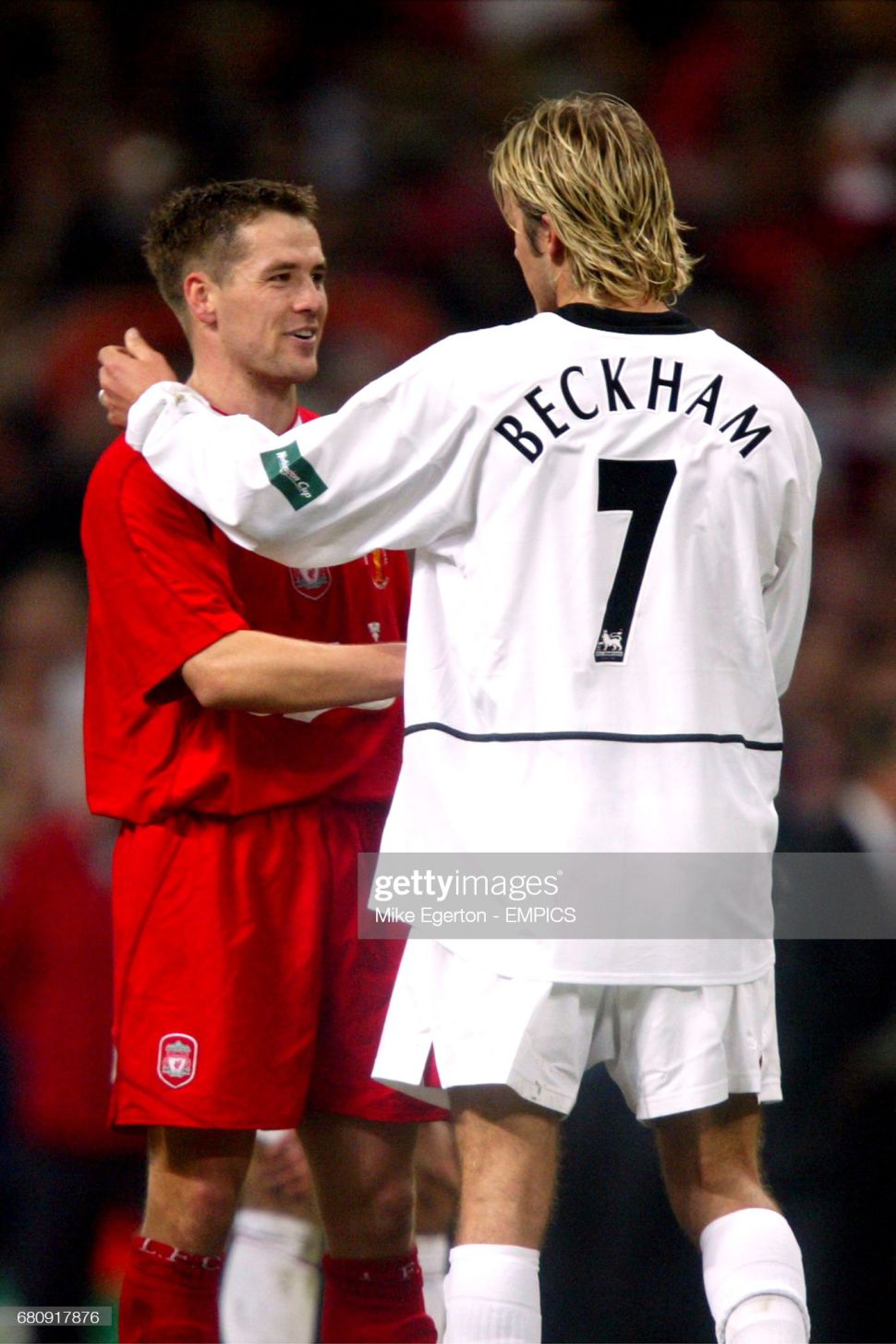 Áo Beckham 7 Manchester United Worthington League Cup Final 2003 away