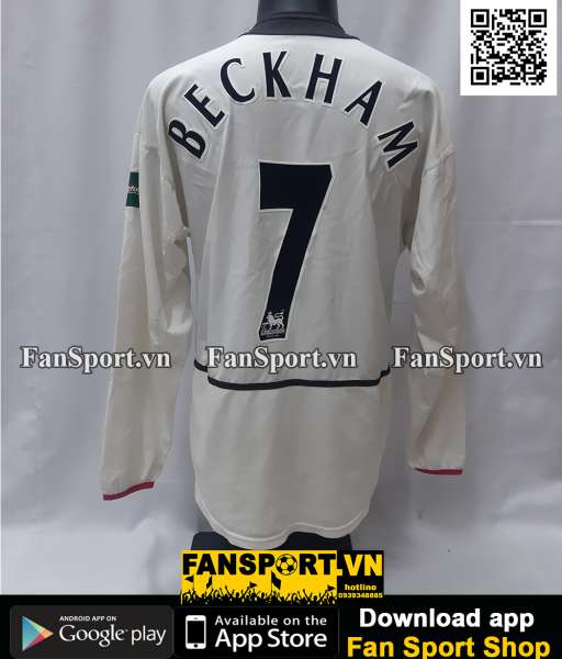 Áo Beckham 7 Manchester United Worthington League Cup Final 2003 away