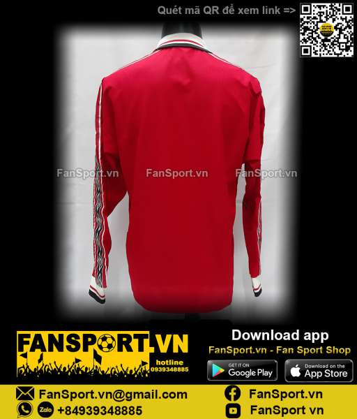 Áo đấu Manchester United 1998-1999-2000 home shirt jersey long Umbro