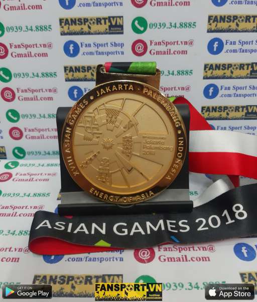 2018 Asian Games gold medal Asiad XVIII Jakarta Indonesia huy chương