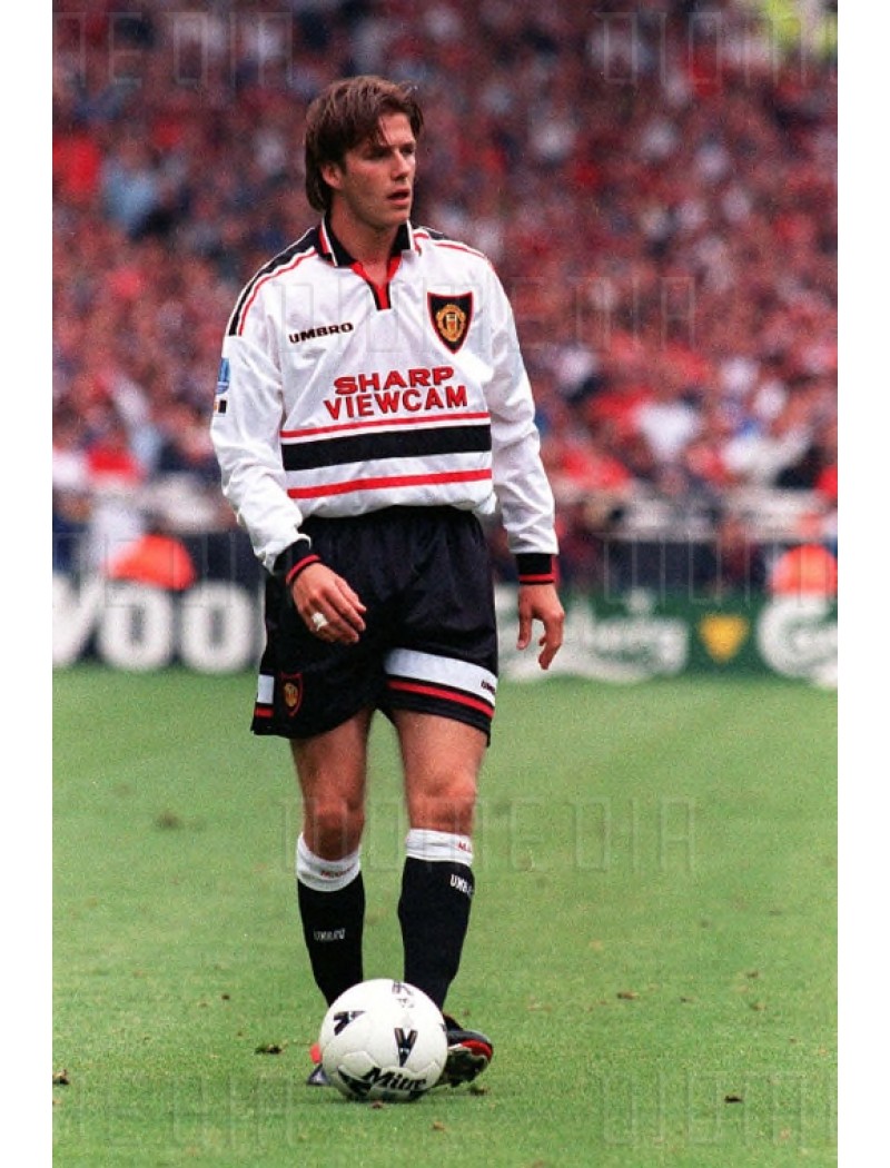 Áo đấu Beckham 7 Manchester United Charity Shield 1997 away shirt long