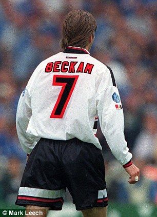 Áo Beckham 7 Manchester United Charity Shield 1997 away shirt long
