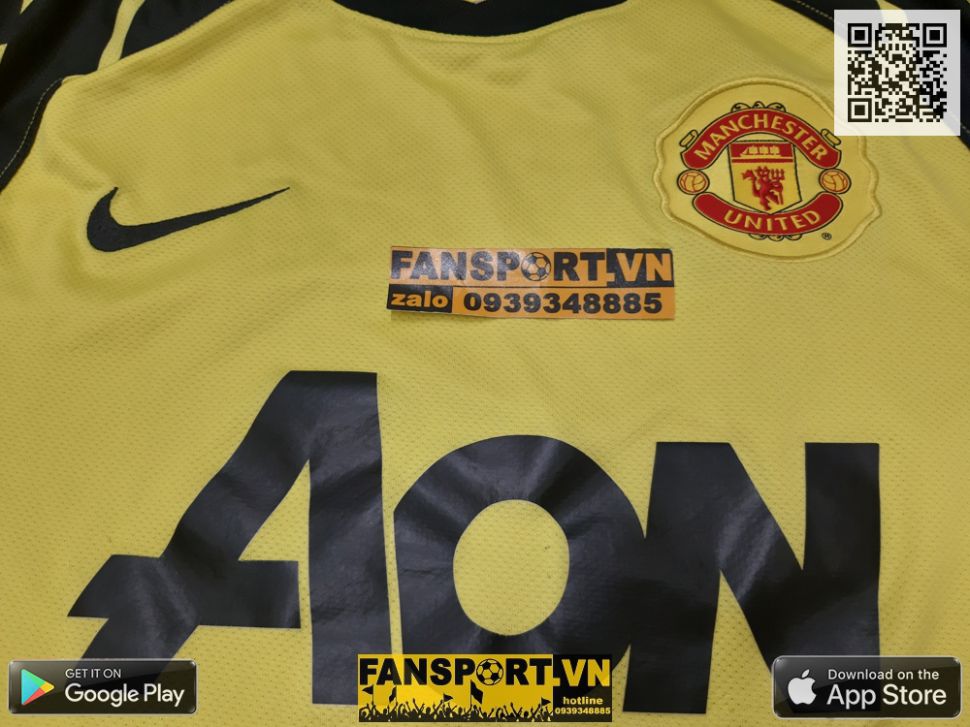 Áo thủ môn Manchester United 2010-2011 third goalkeeper yellow shirt