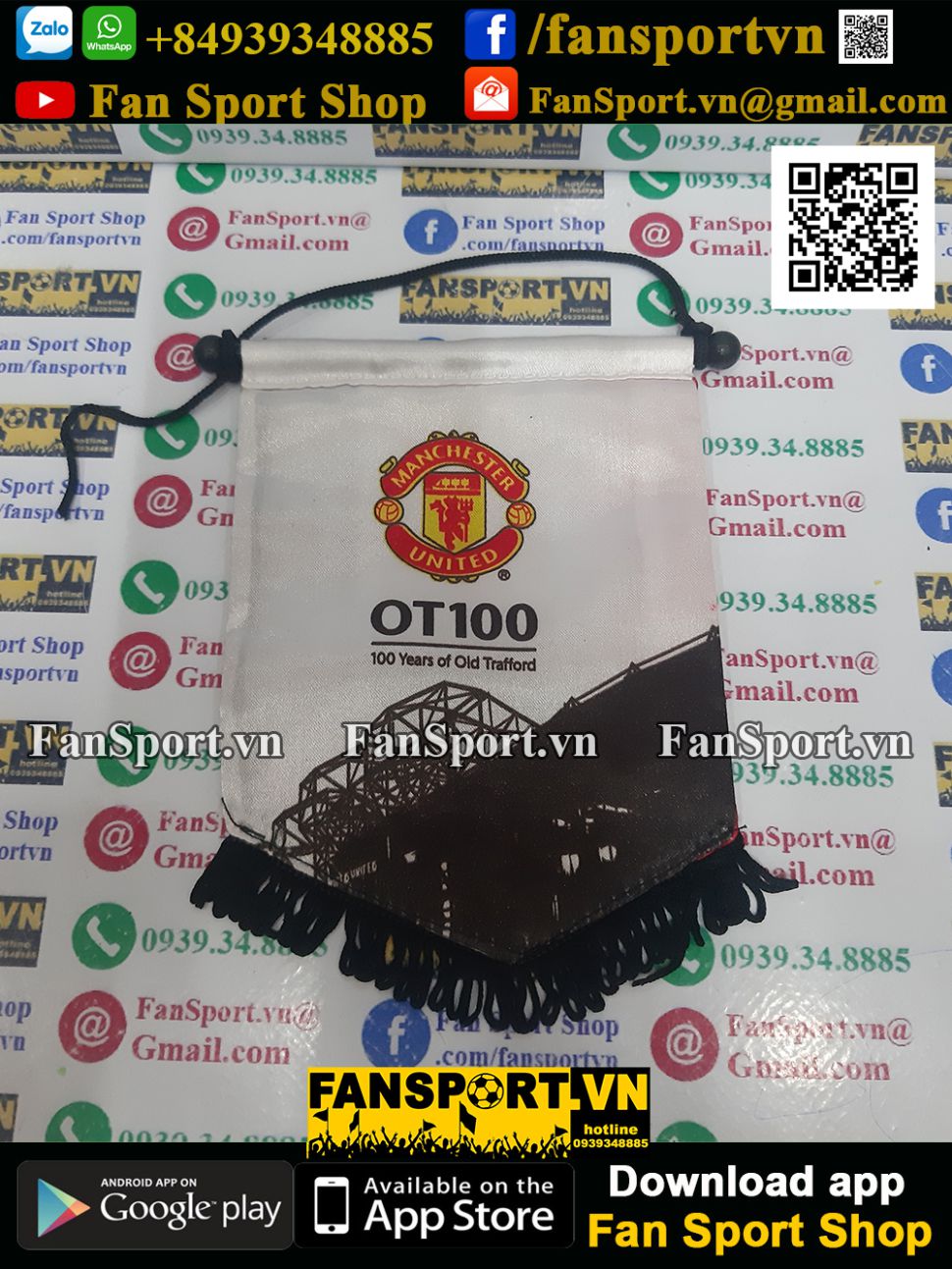 Cờ Manchester United membership official 2010 2011 OTF 100 years