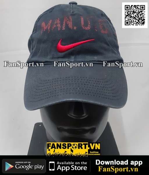 Nón đen Nike Manchester United black cap hat